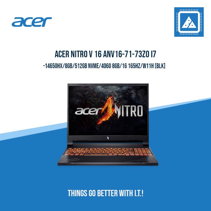 ACER NITRO V 16 ANV16-71-73Z0 I7-14650HX/8GB/512GB NVME/4060 8GB/16 165HZ/W11H (BLK) ACER NITRO V 16 ANV16-71-73Z0 I7-14650HX/8GB/512GB NVME/4060 8GB/16 165HZ/W11H (BLK)